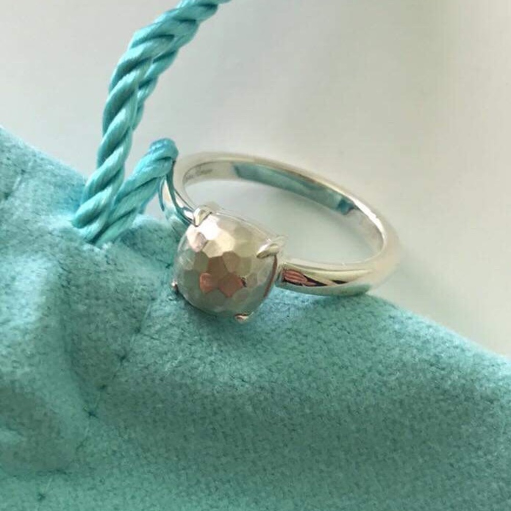 Authentic Tiffany&Co sugarstack silver ring size 6